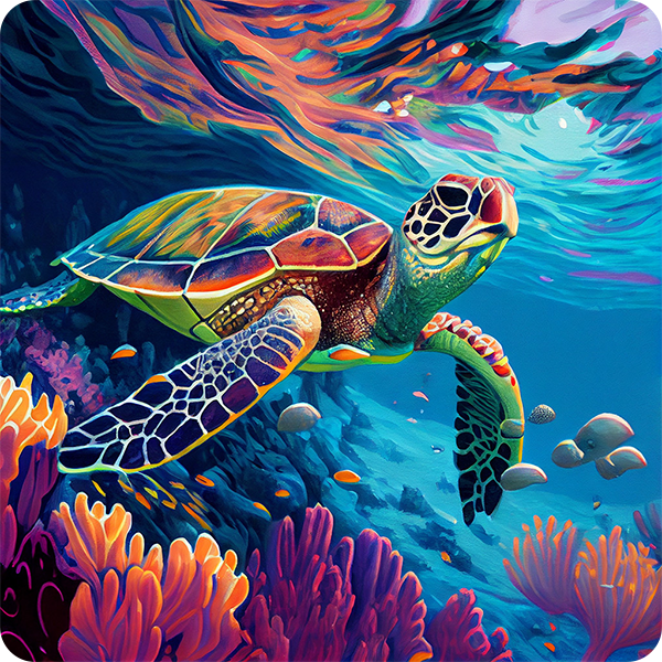 Marine Life Paint by Numbers Kits - Ocean Art | Paintly Kits