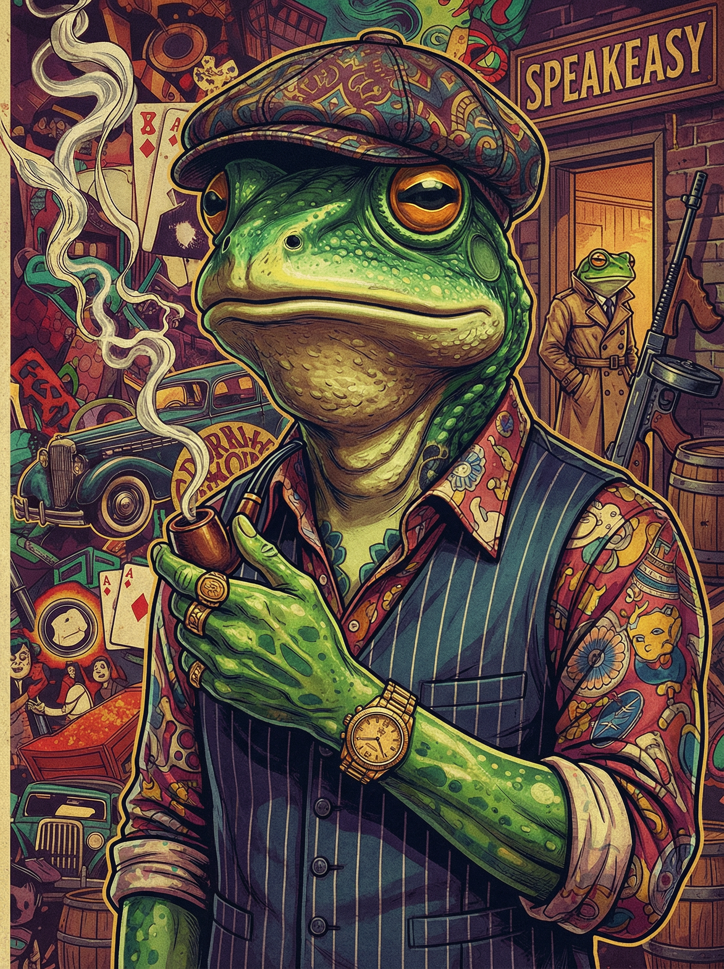 Speakeasy Frog Boss (Diamond Painting)
