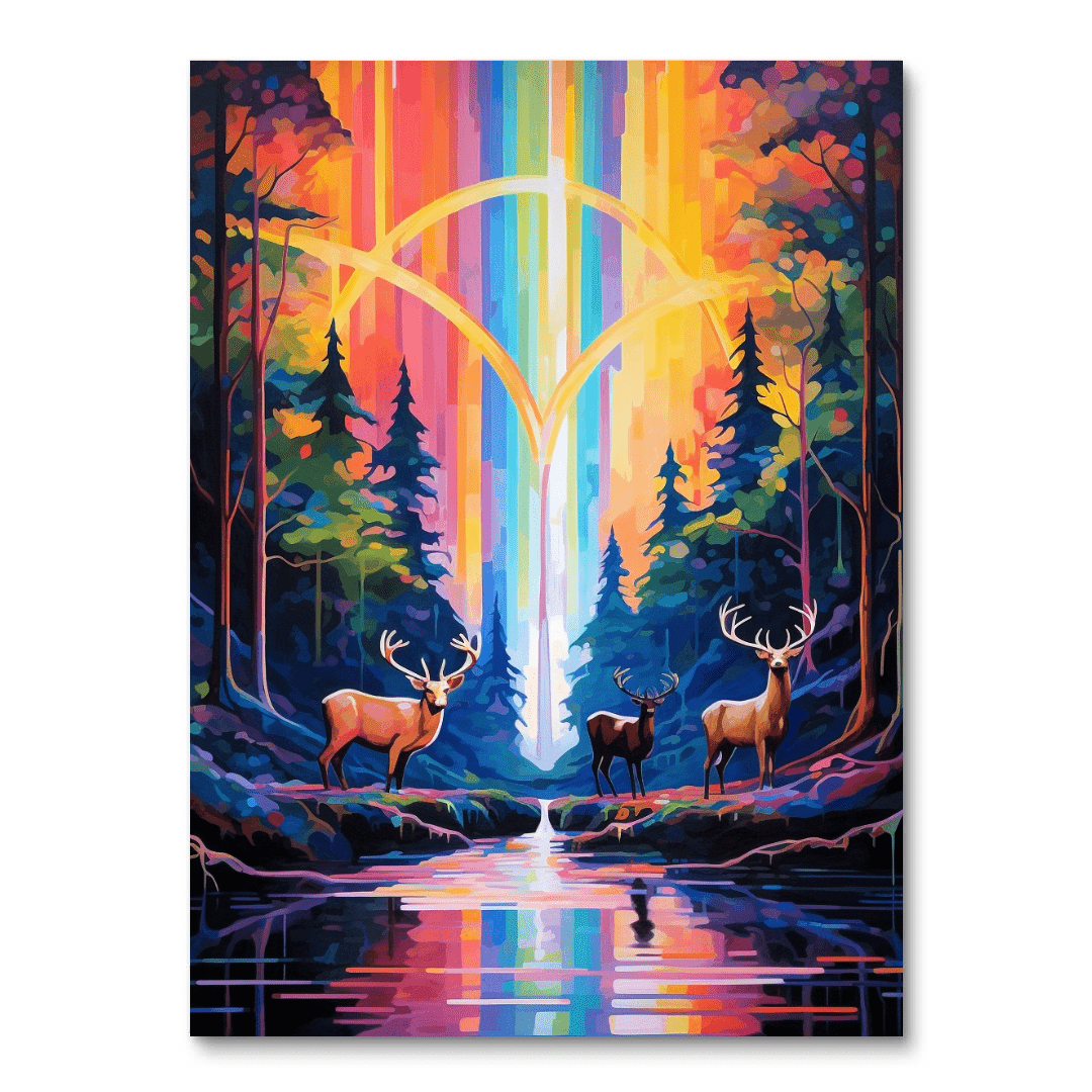 Deer in the Forrest IV (Diamond Painting)