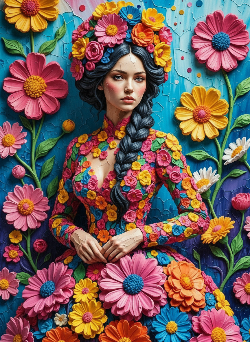 Daughter of Petals (Board Canvas)