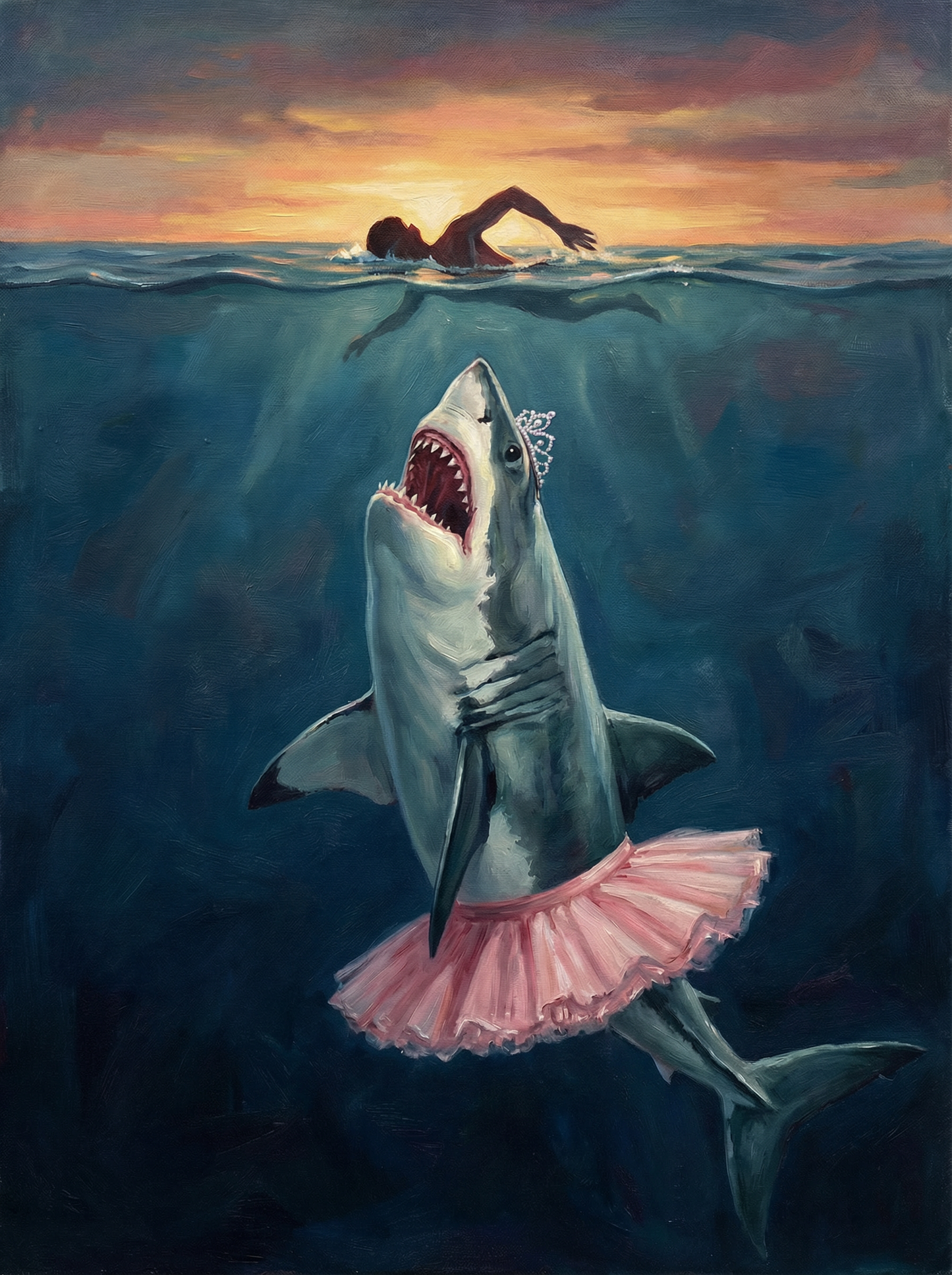 Ballerina Shark Surprise (Diamond Painting) Diamond Painting kit