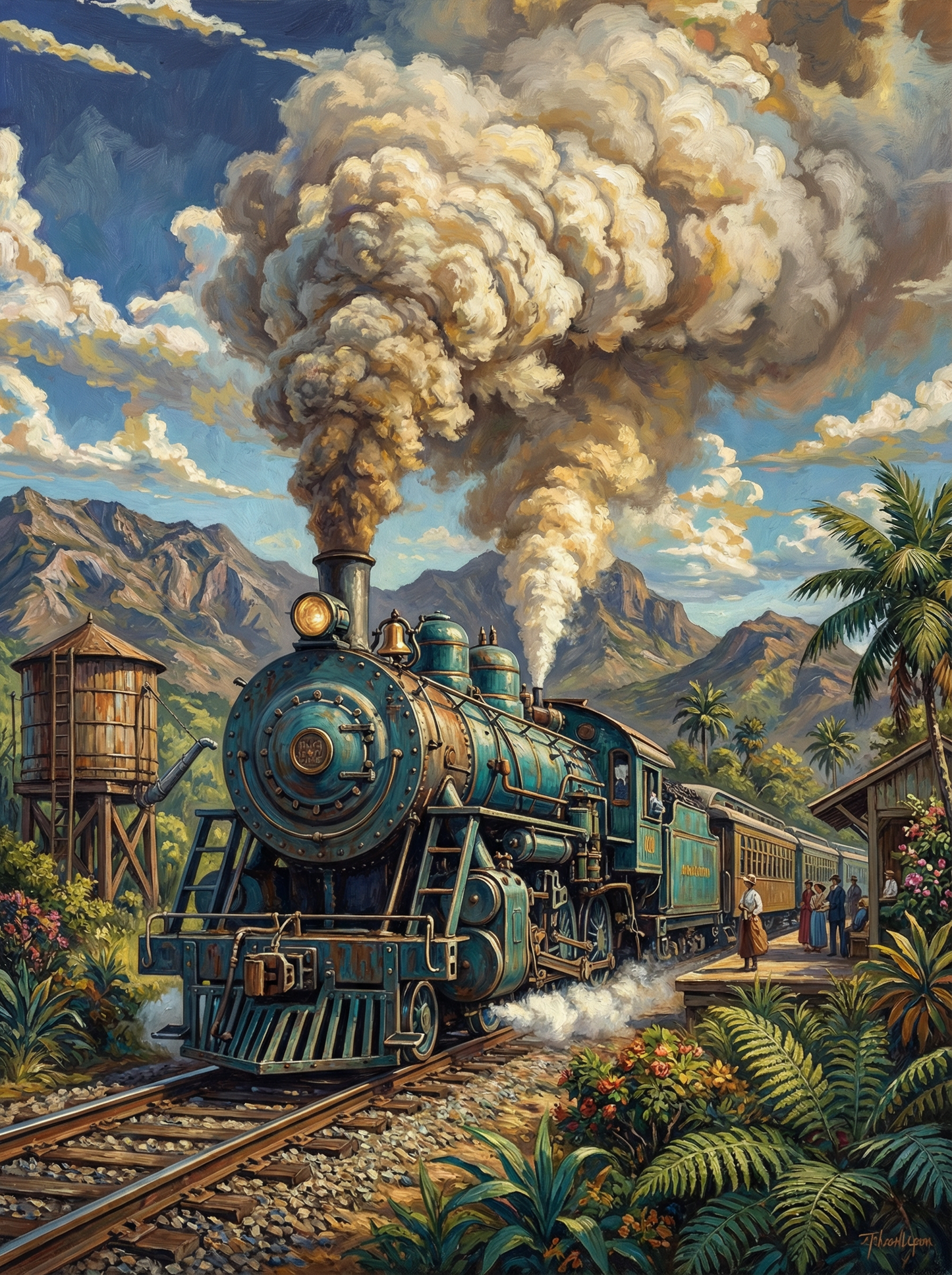 Mountain Steam Train (Diamond Painting)