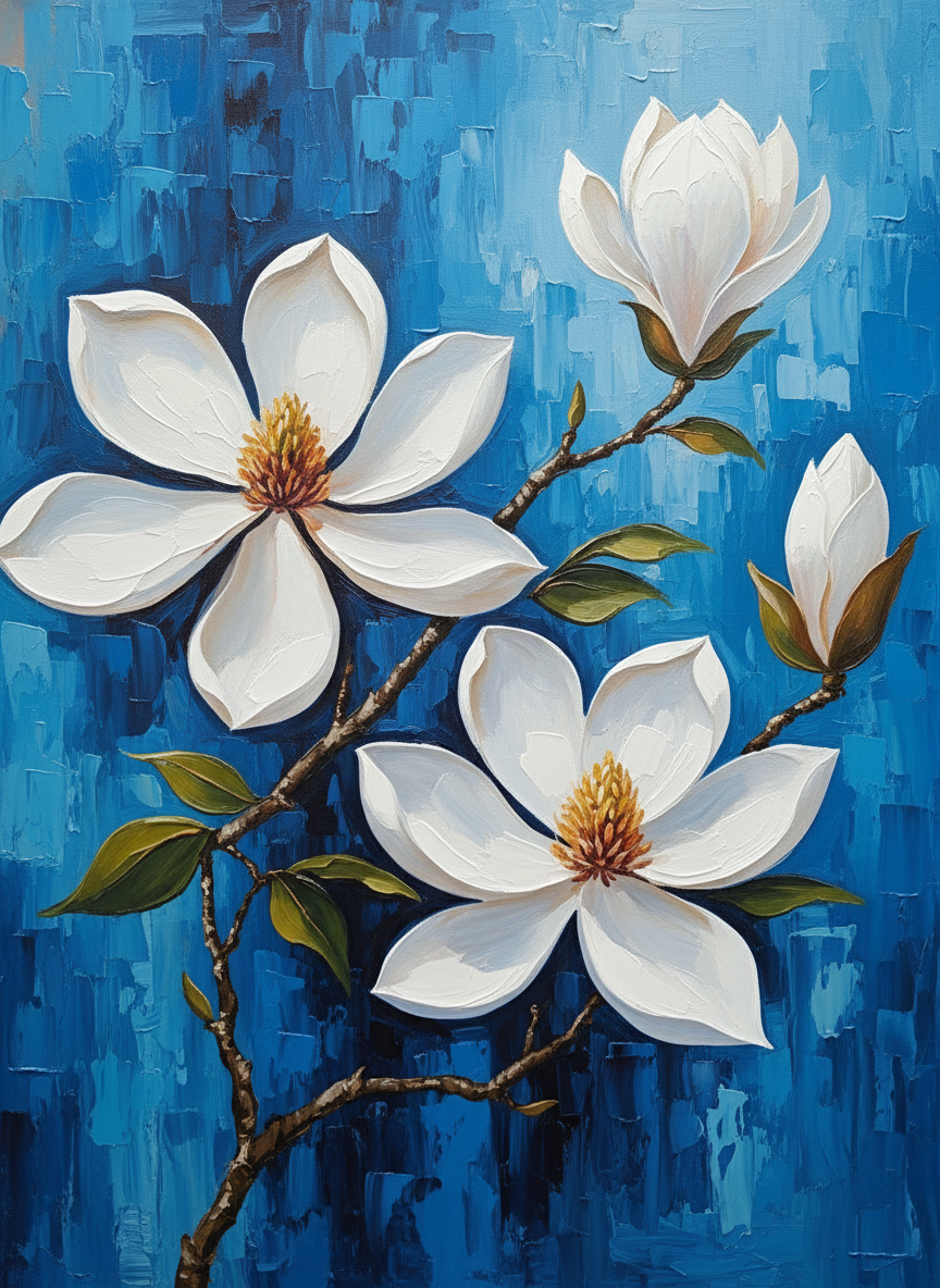 Magnolia Trio (Diamond Painting) Diamond Painting kit