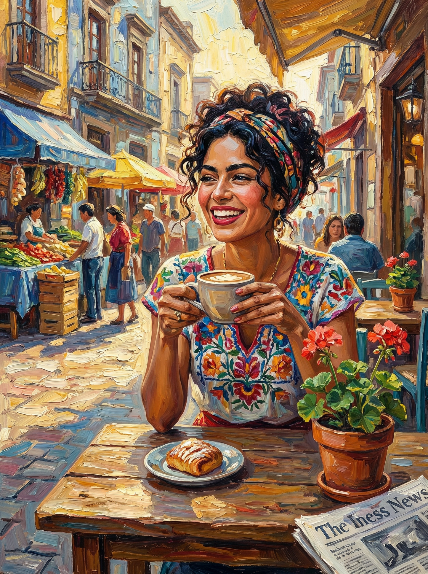 Café Street Morning (Diamond Painting) Diamond Painting kit
