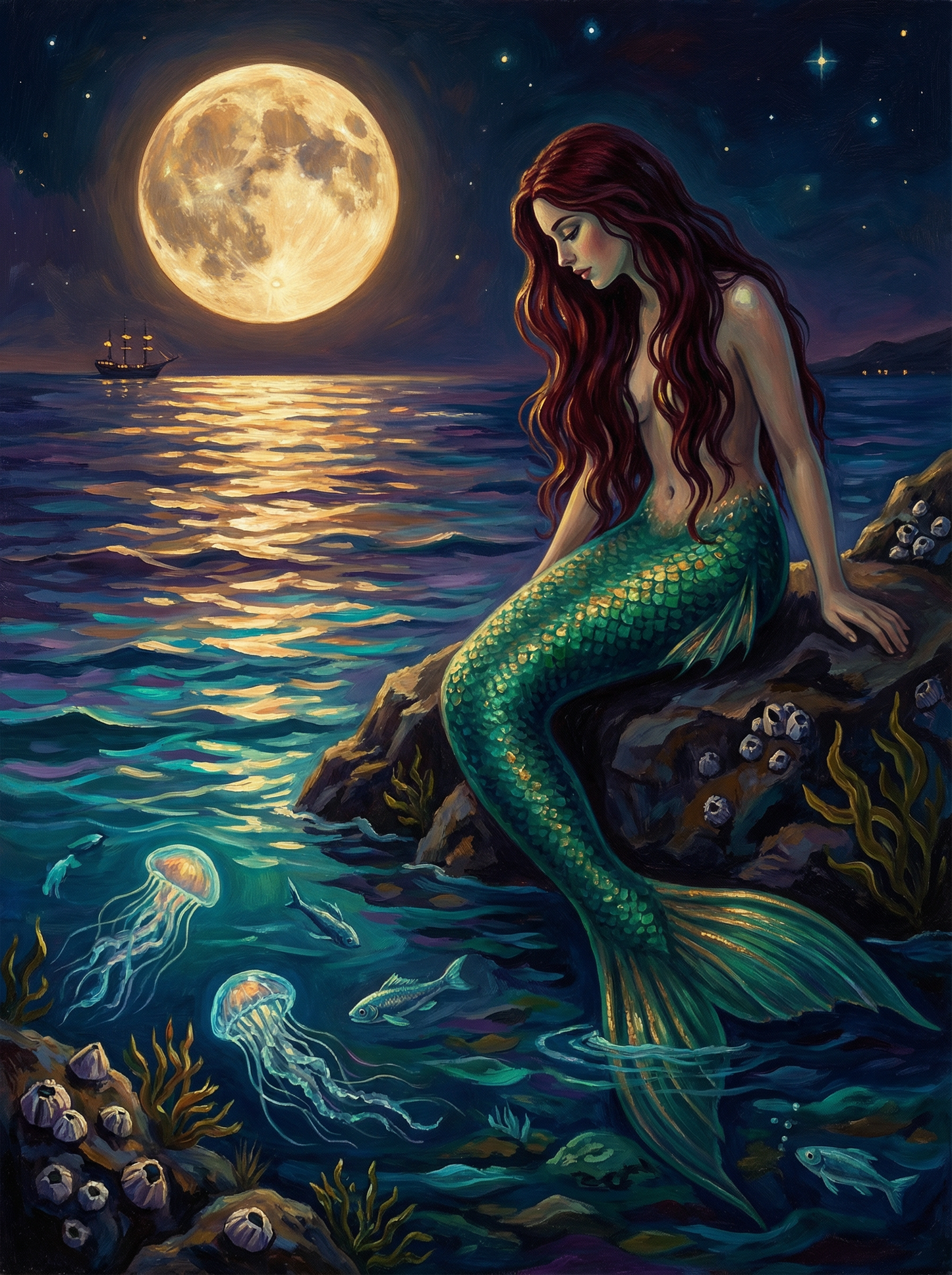 Moonlit Mermaid Dream (Diamond Painting) Diamond Painting kit