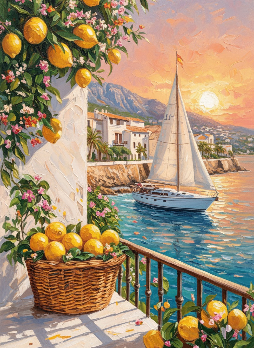 Lemon Balcony (Board Canvas)