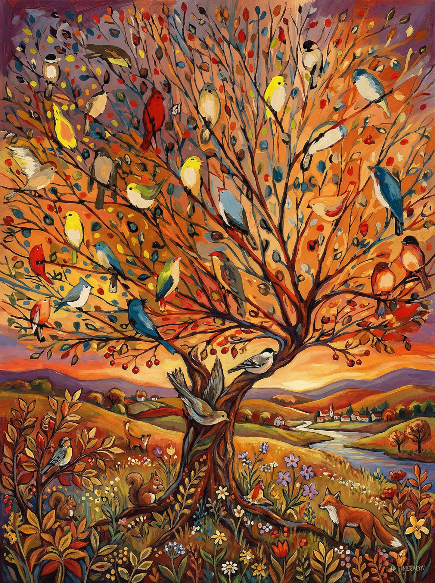 Autumn Melody Tree (Diamond Painting) Diamond Painting kit