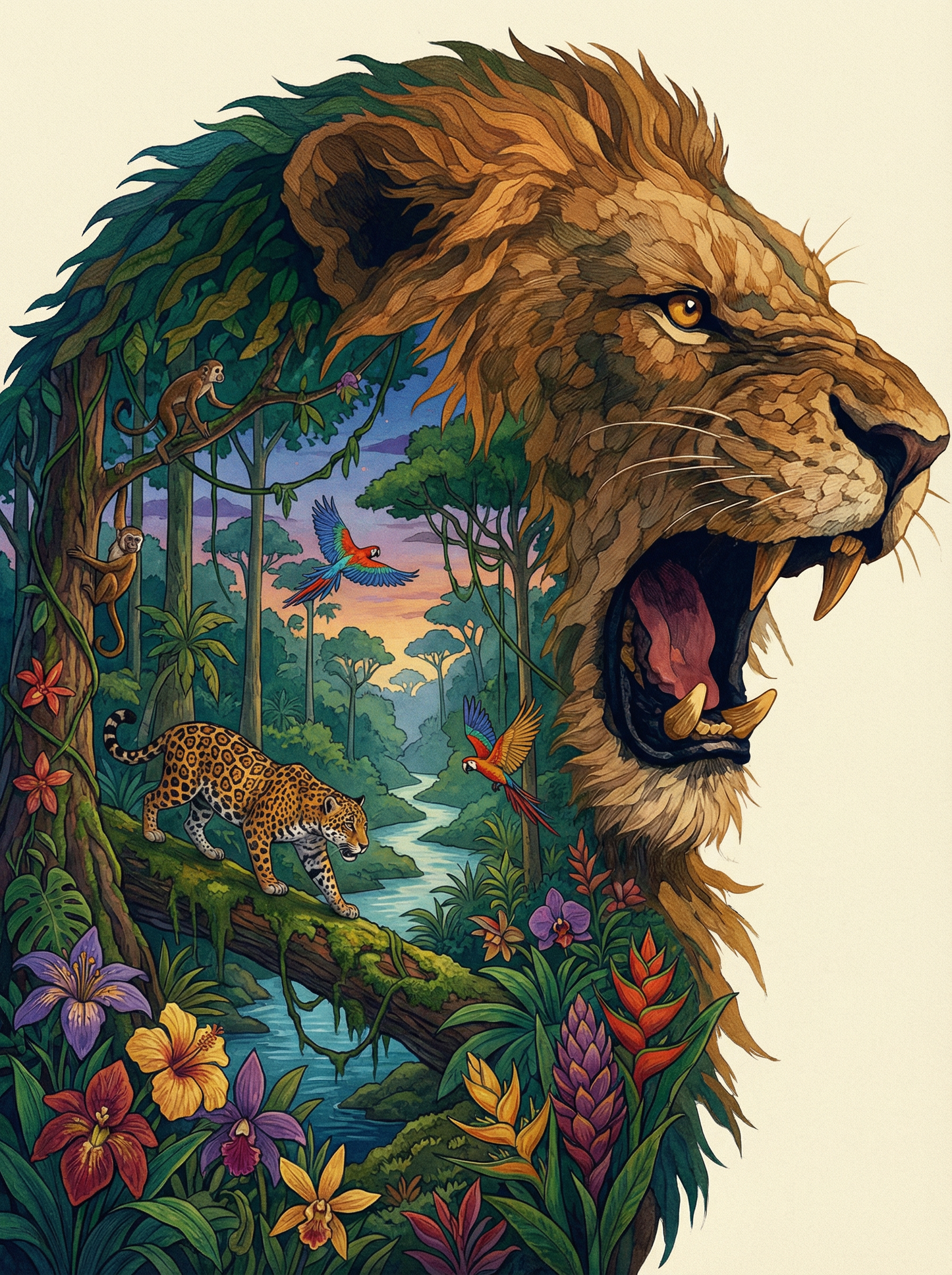 Jungle King Lion (Diamond Painting) Diamond Painting kit
