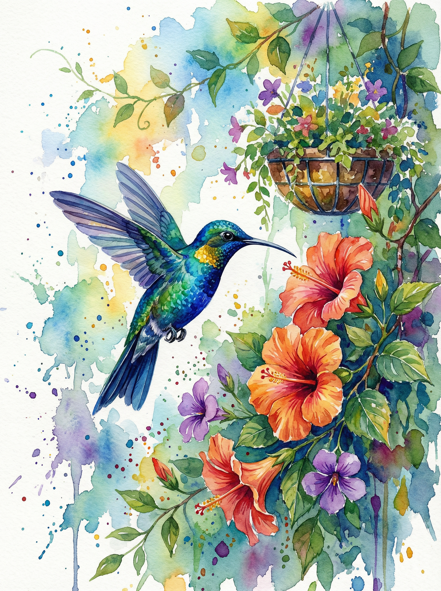 Hummingbird Splash Garden (Diamond Painting) Diamond Painting kit