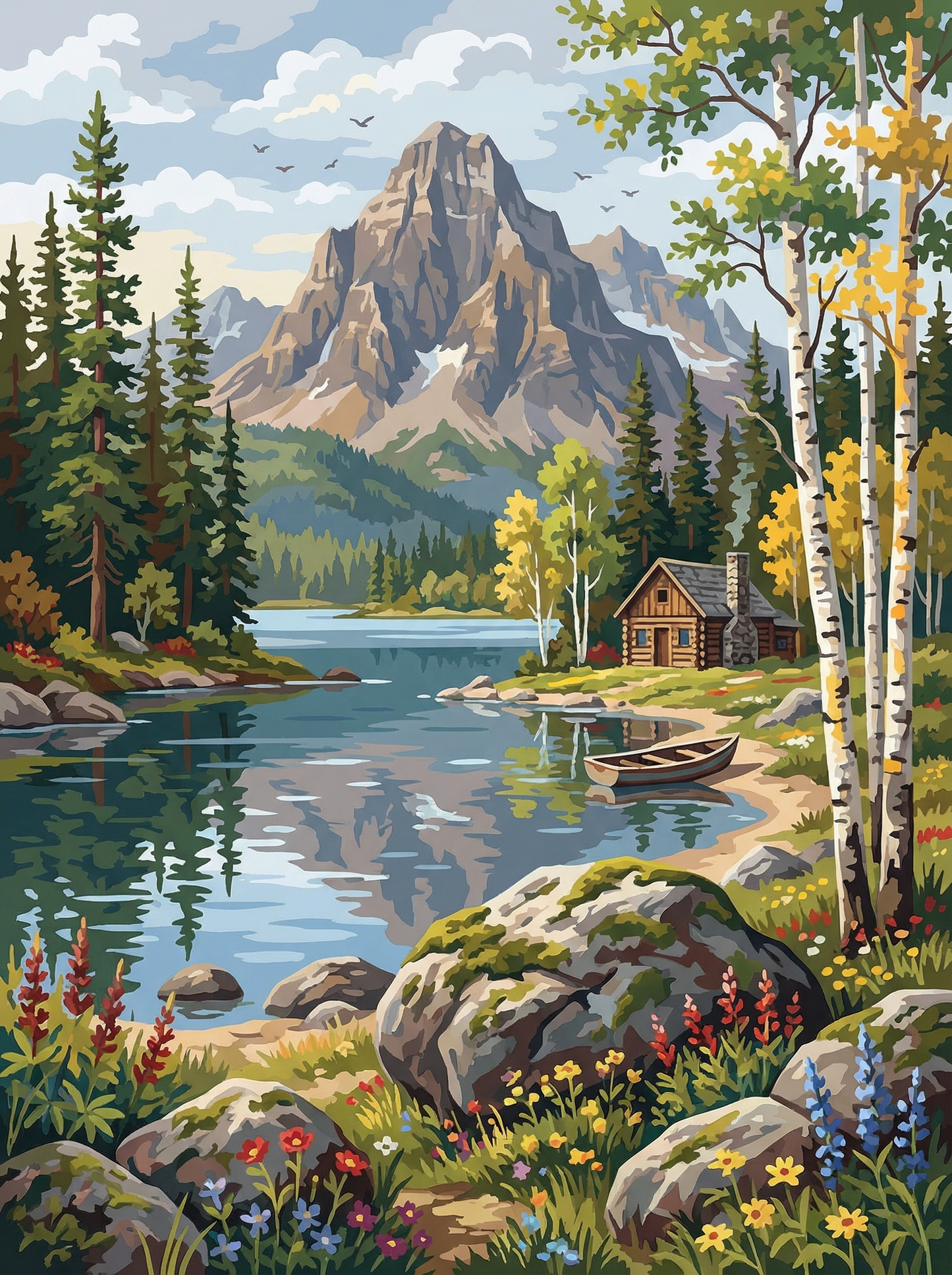 Summit Lake Serenity (Diamond Painting) Diamond Painting kit