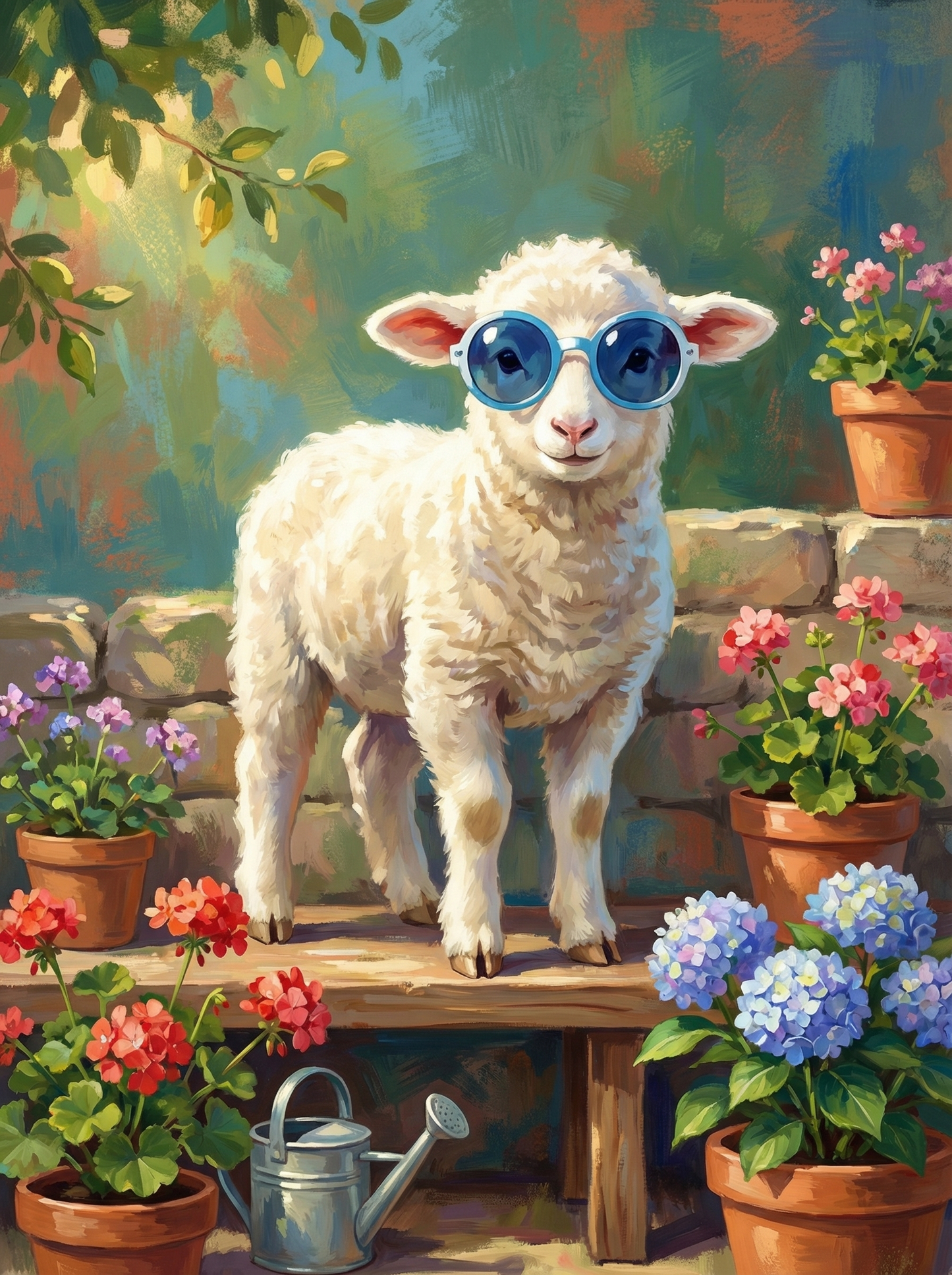 Sunny Garden Lamb (Diamond Painting) Diamond Painting kit