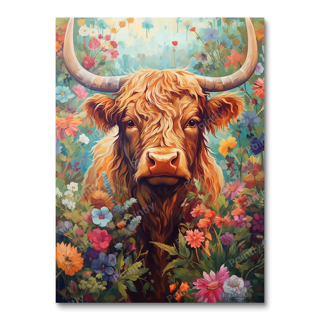 Blossoming Highland Majesty (Diamond Painting)