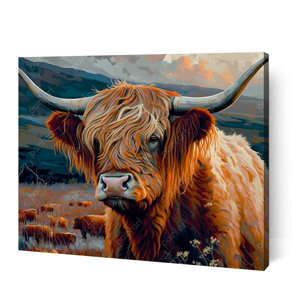 Highland Cow III (Diamond Painting) Diamond Painting kit