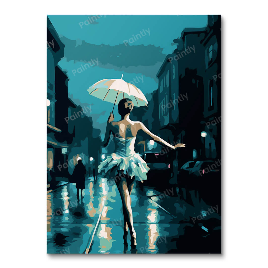 Ballerina Under Moonlight