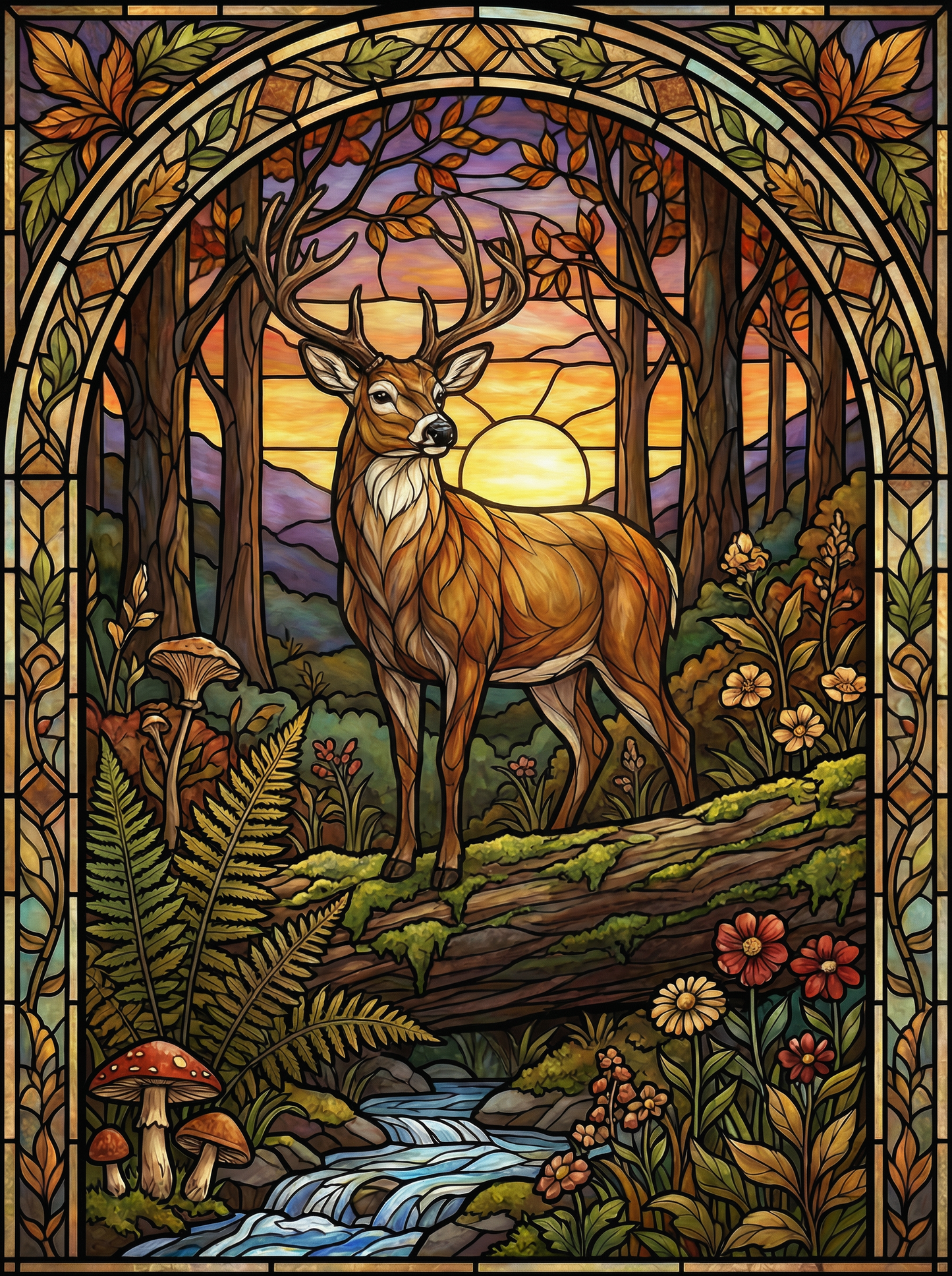 Majestic Woodland Dawn (Diamond Painting) Diamond Painting kit