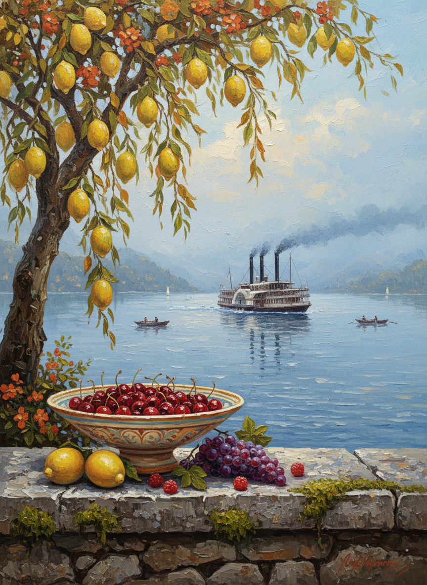 Lemon Tree by the Riverboat (Board Canvas)