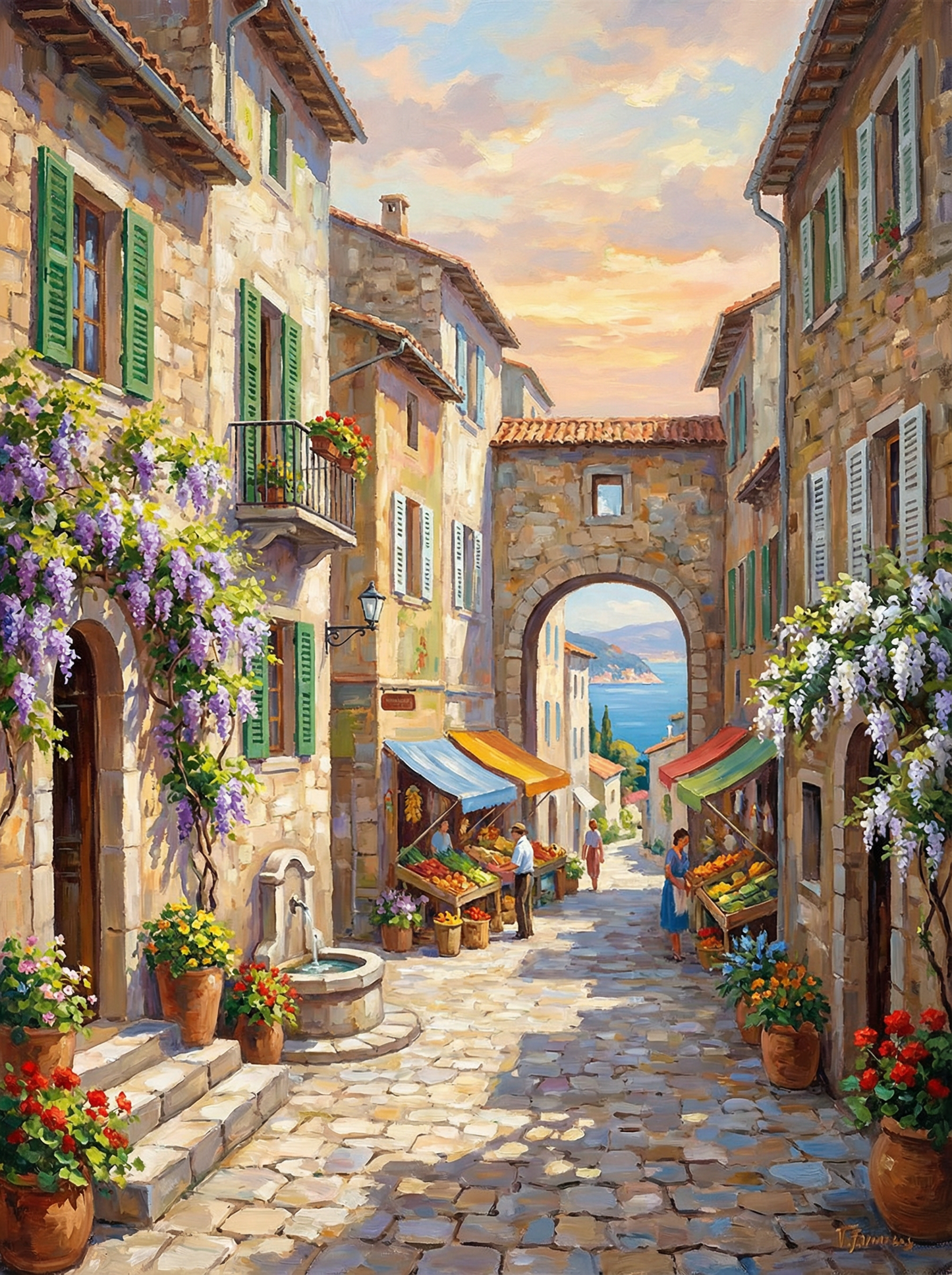 Tuscan Market Passage (Diamond Painting) Diamond Painting kit