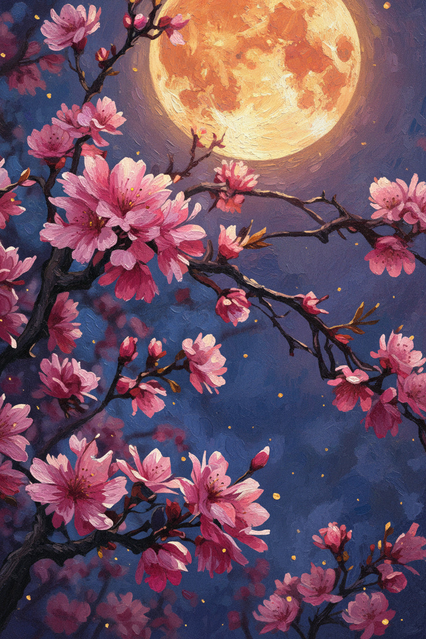 Moonlit Blossoms (Diamond Painting) Diamond Painting kit