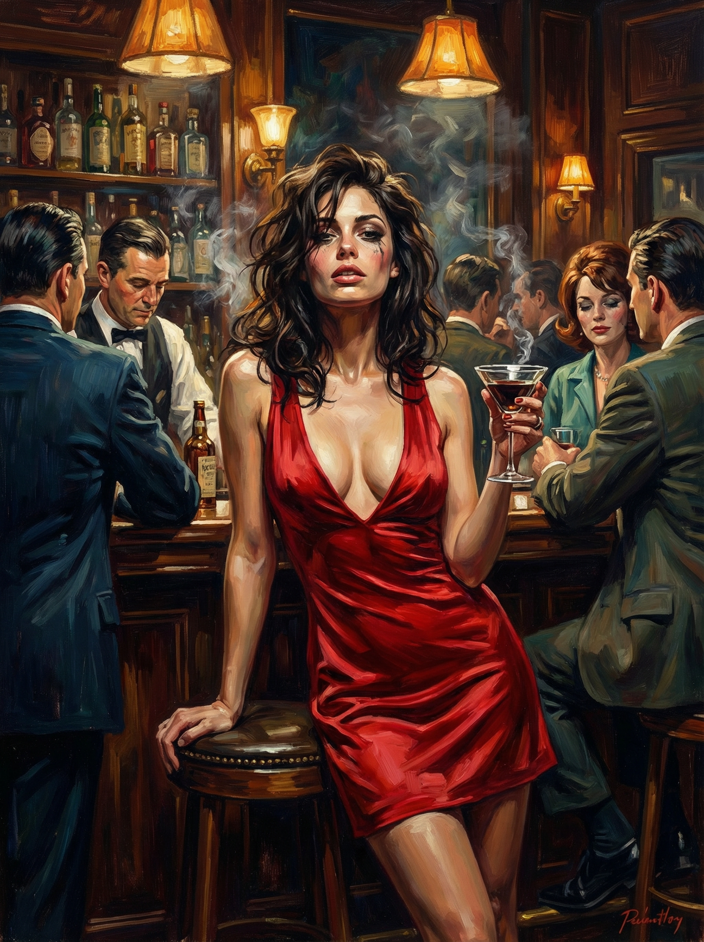 Crimson Bar Siren (Diamond Painting) Diamond Painting kit