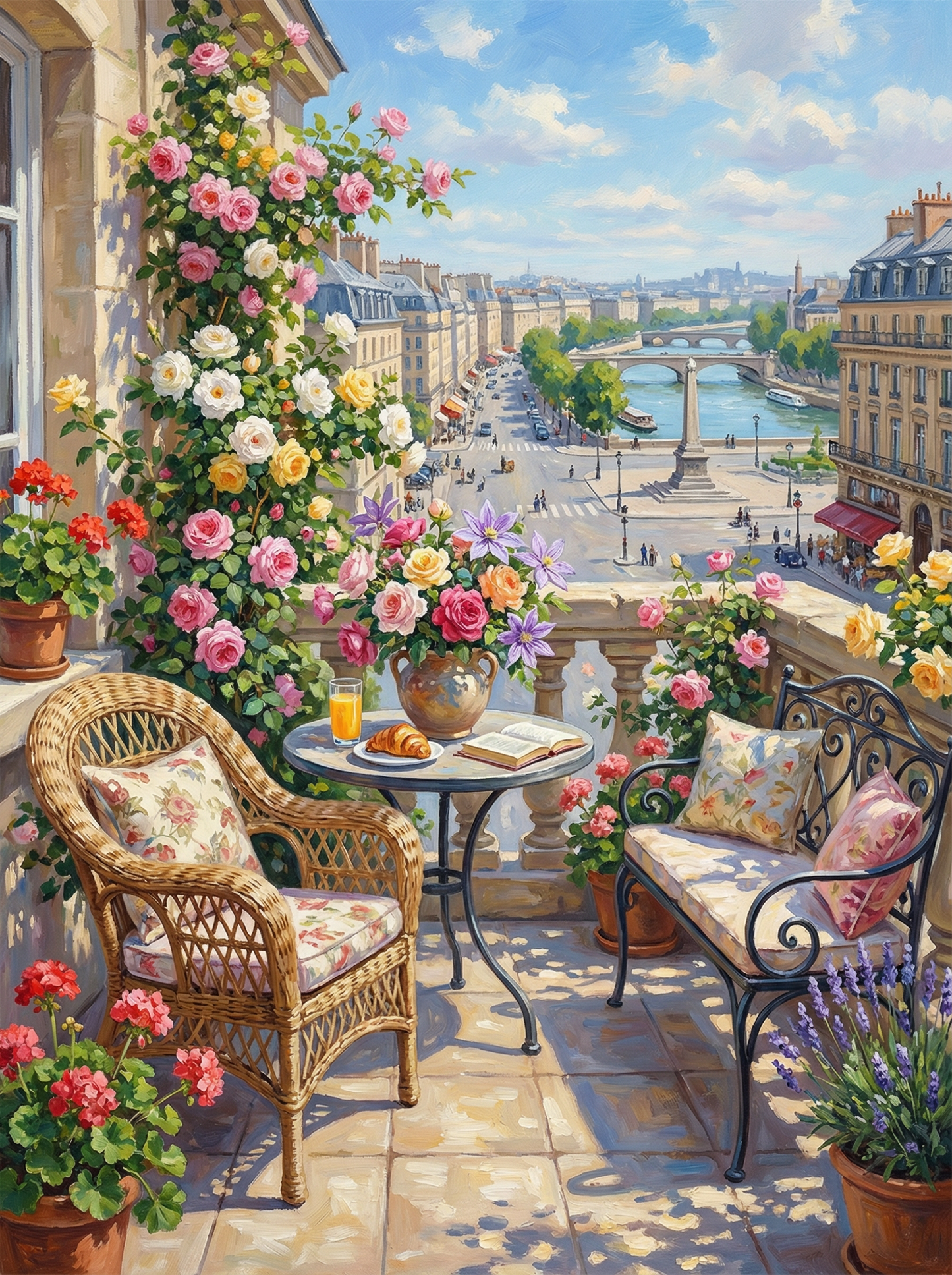 Paris Balcony Morning (Diamond Painting) Diamond Painting kit