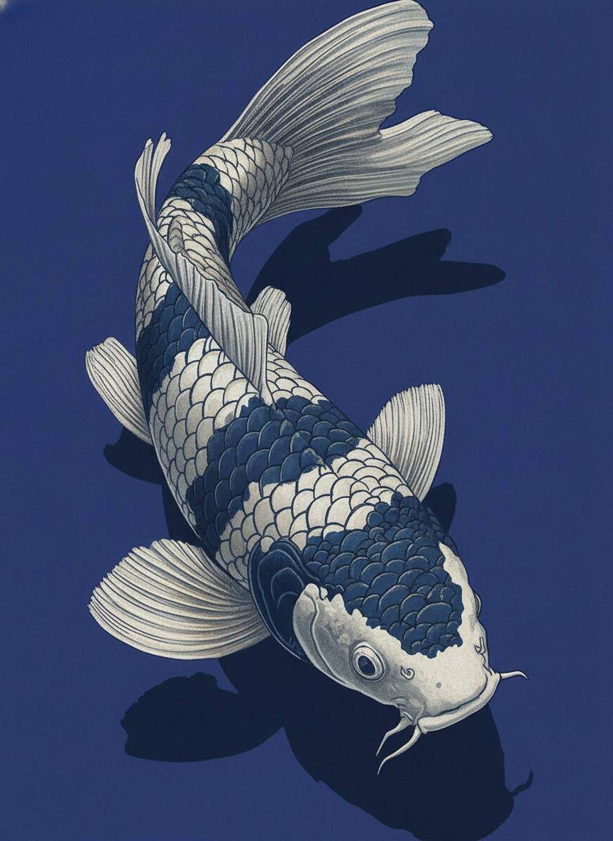 Koi of Tranquility (Board Canvas)