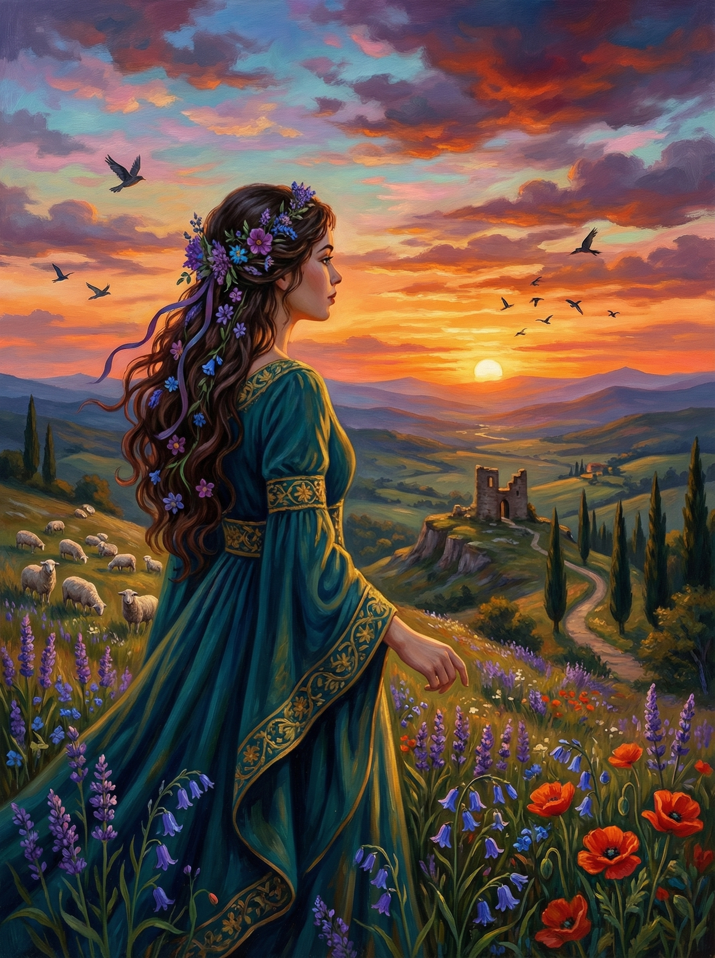 Lady of the Golden Valley (Board Canvas)