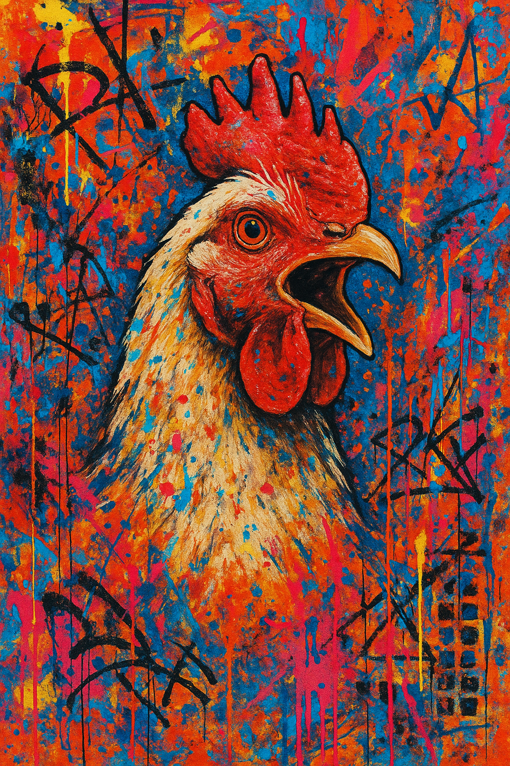Urban Graffiti Chicken II (Diamond Painting) Diamond Painting kit
