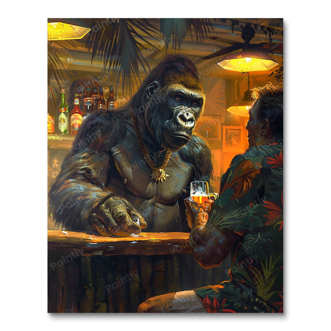 Gorilla Bartender (Diamond Painting) Diamond Painting kit