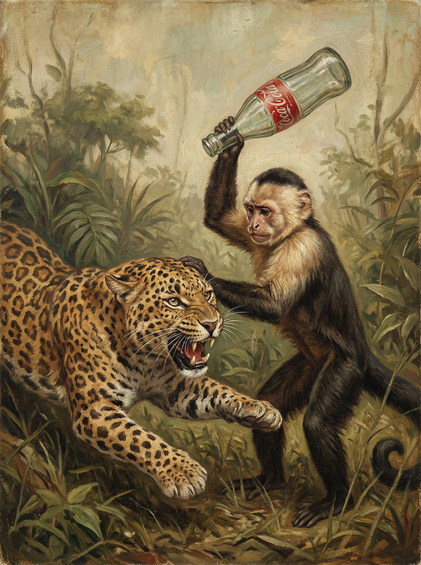 Monkey Bottle Showdown (Diamond Painting) Diamond Painting kit