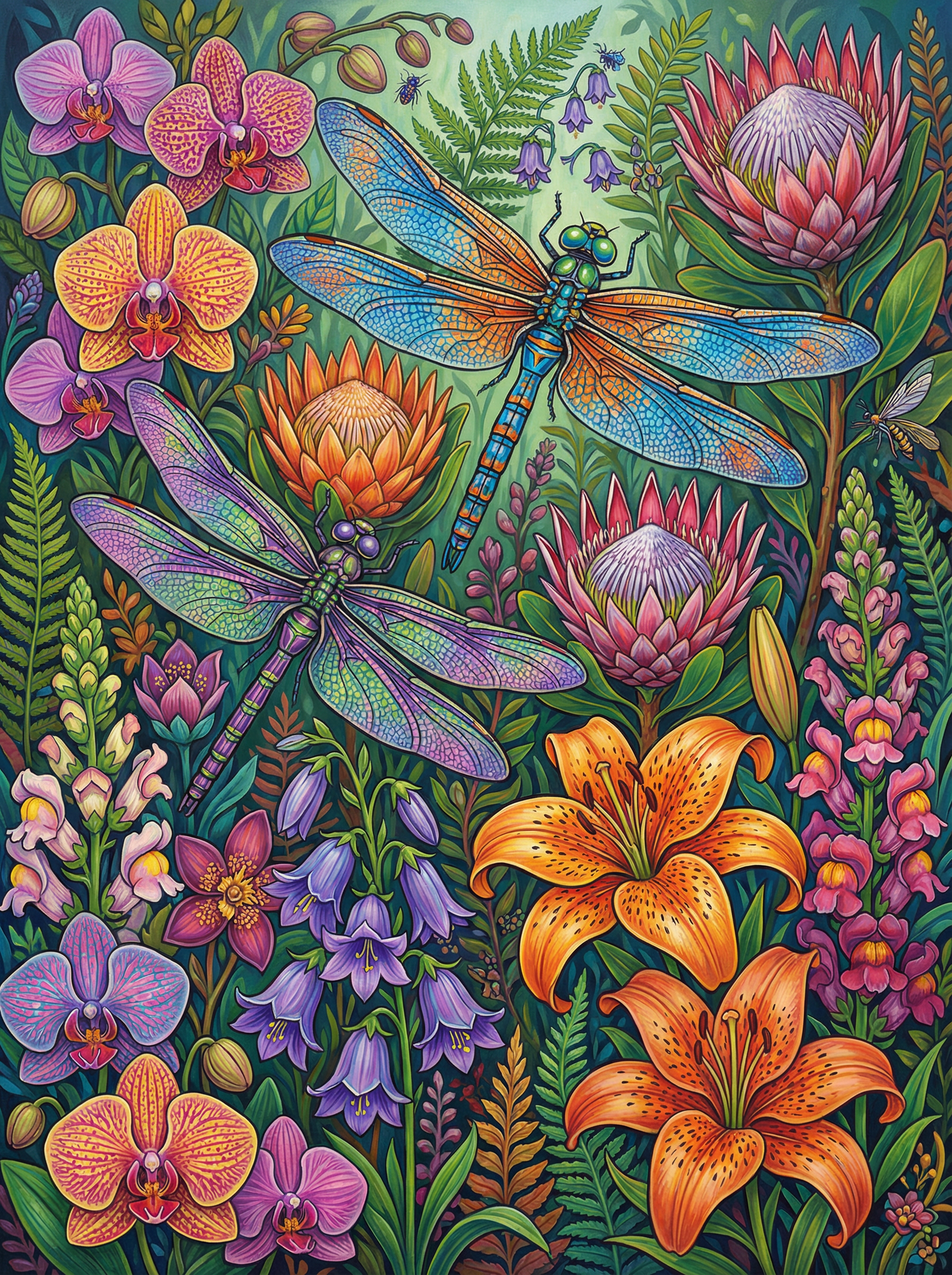 Dragonfly Bloom Meadow (Diamond Painting)