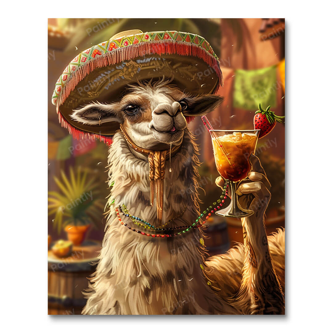 Llama Want No Drama (Diamond Painting) Diamond Painting kit
