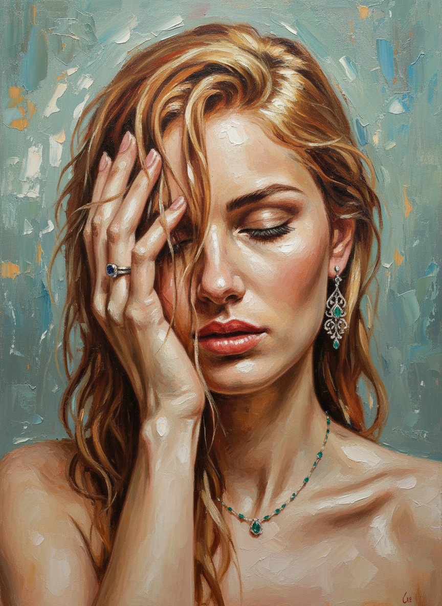 Emerald Reverie (Board Canvas)