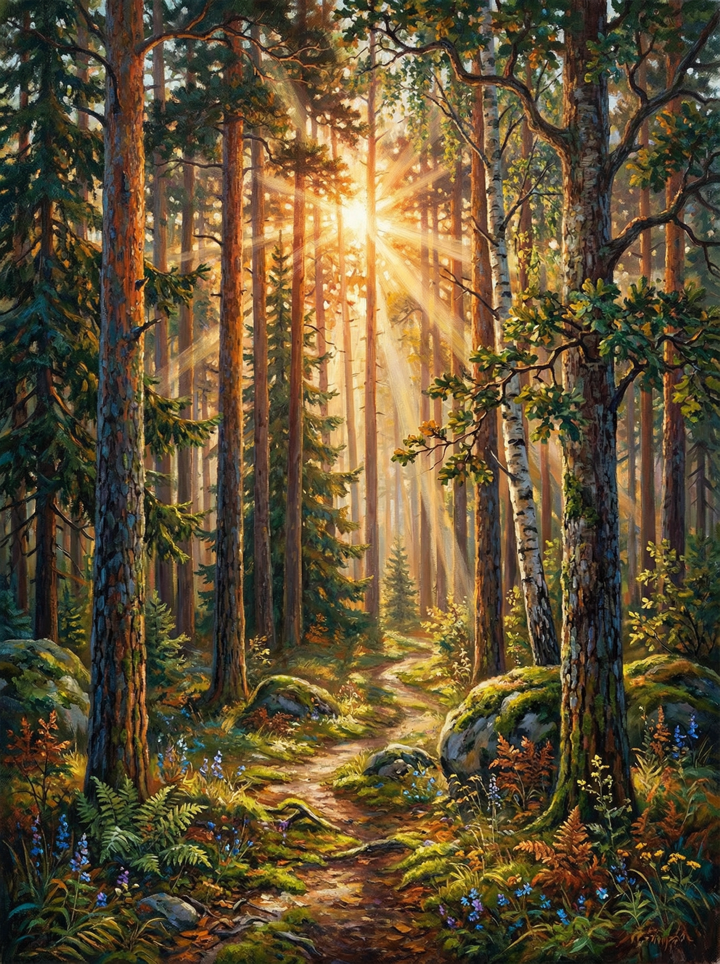 Sunbeam Forest (Diamond Painting) Diamond Painting kit