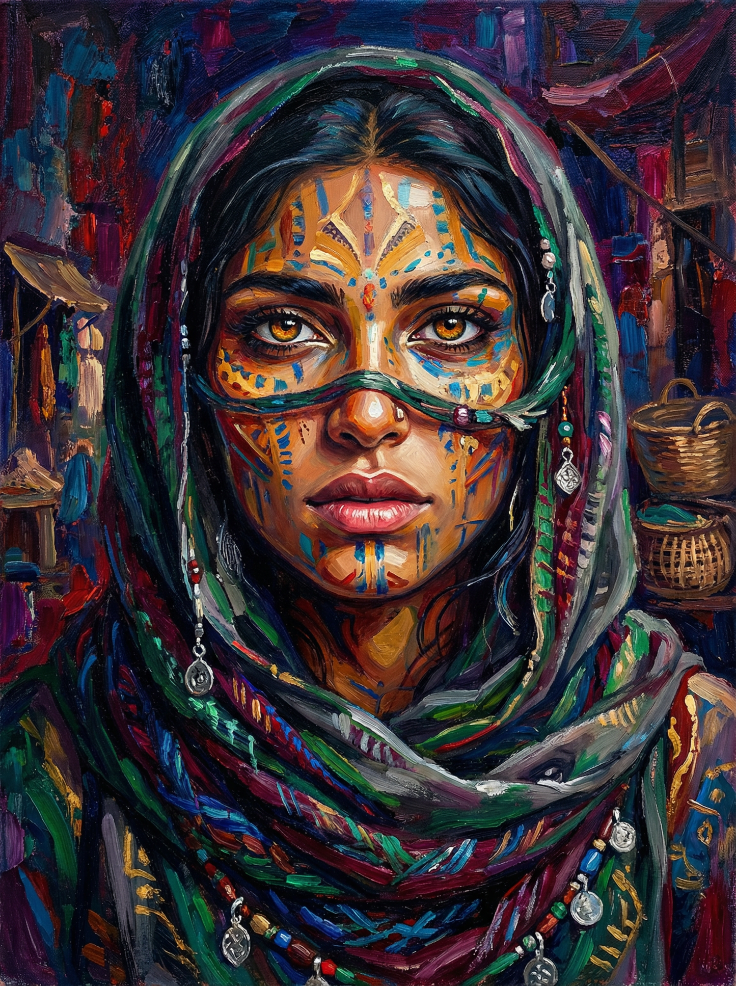 Tribal Painted Gaze (Diamond Painting) Diamond Painting kit