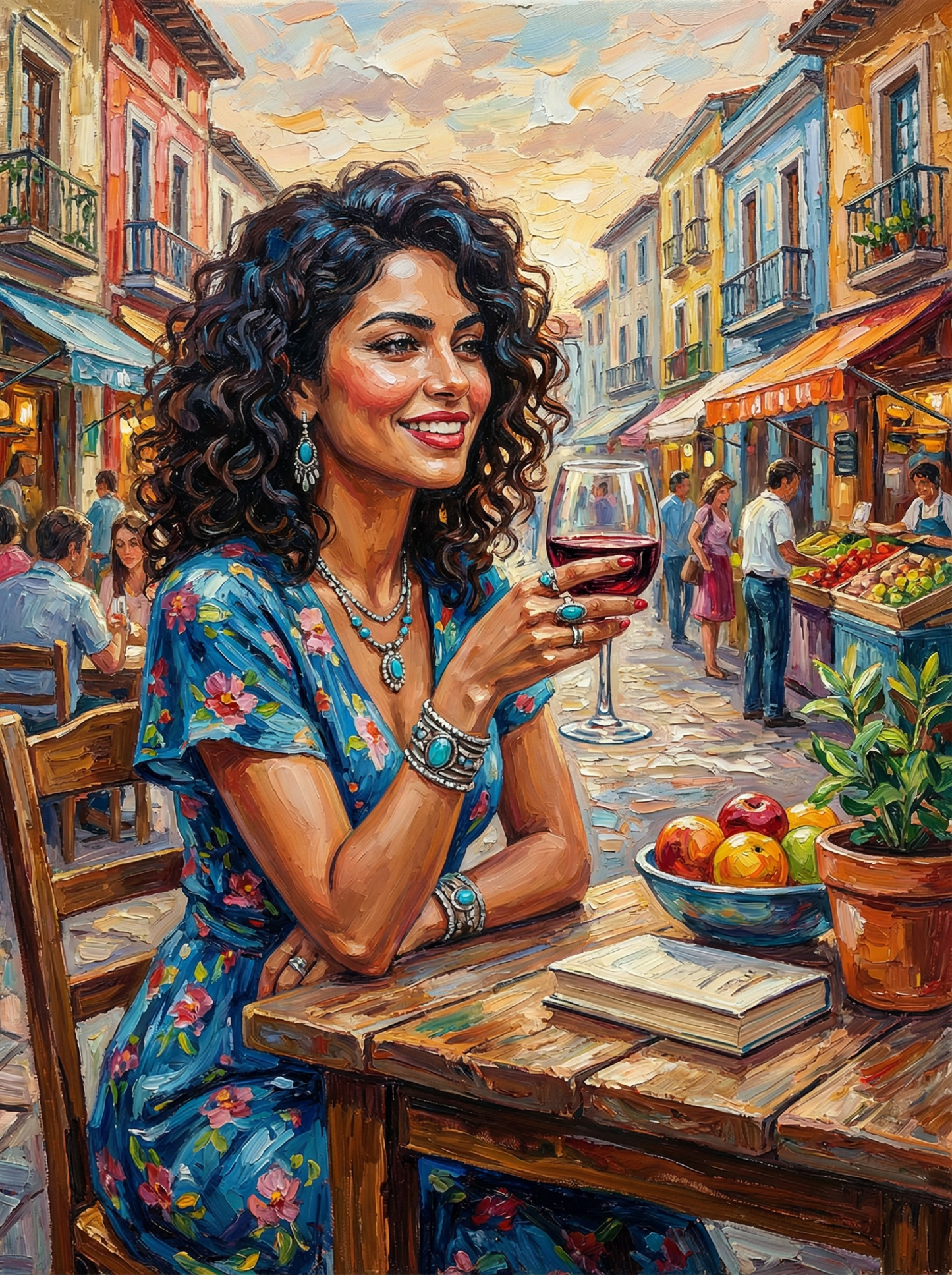 Sunset Market Sip (Diamond Painting) Diamond Painting kit