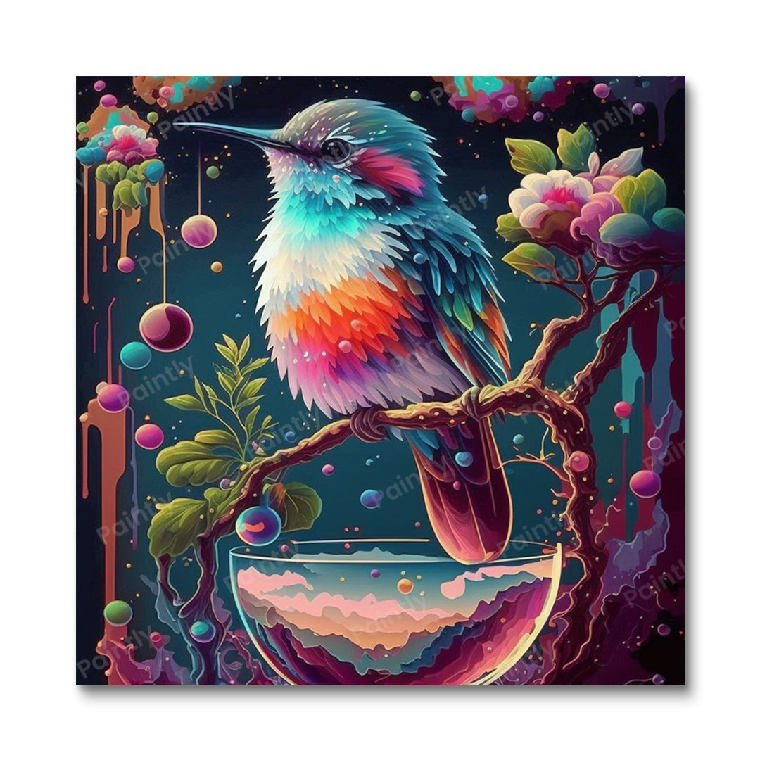 Hummingbird Fountain Oasis (Diamond Painting) Diamond Painting kit