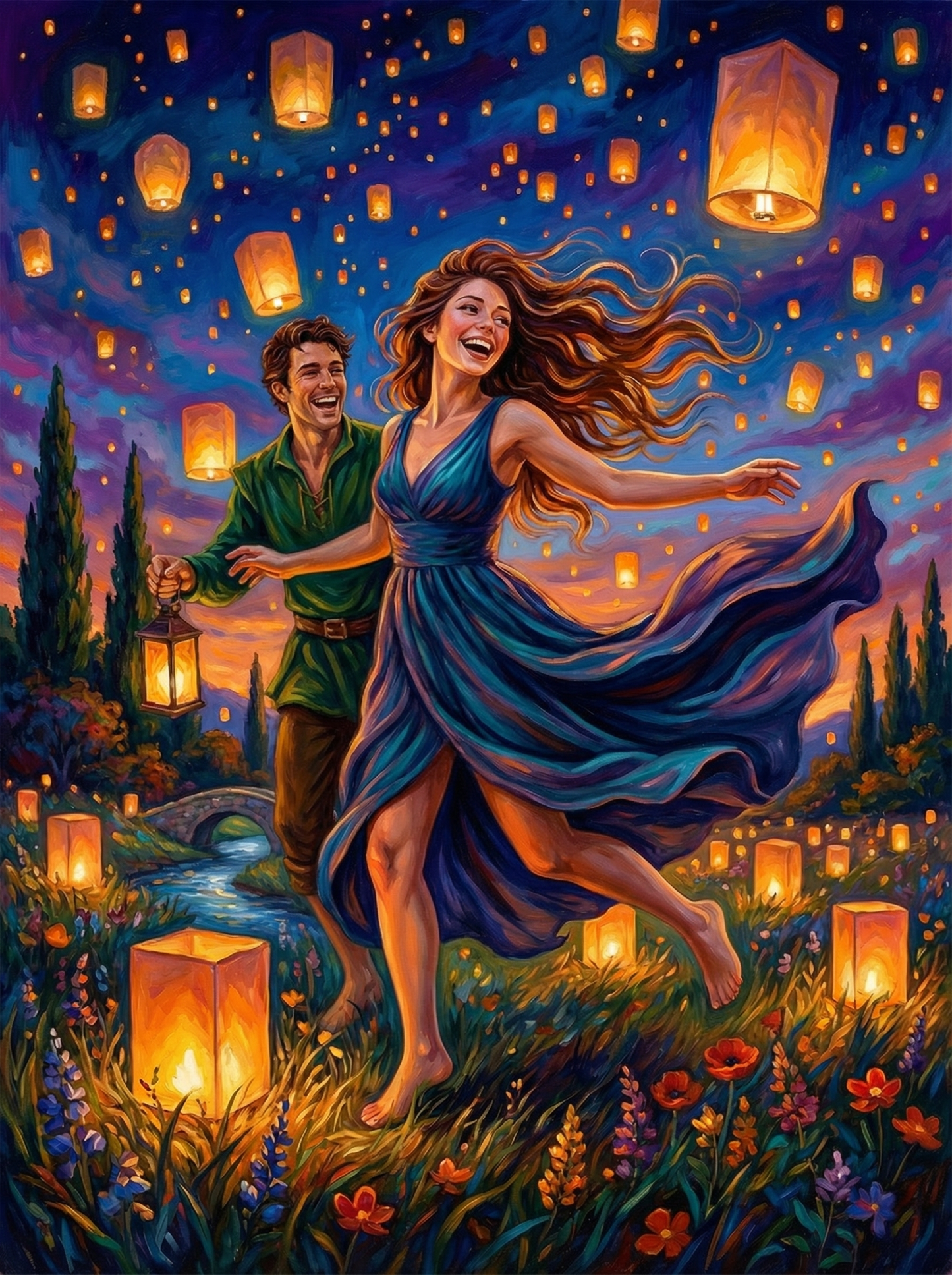 Dancing Under the Lantern Sky (150 Color Diamond Painting) Diamond Painting kit