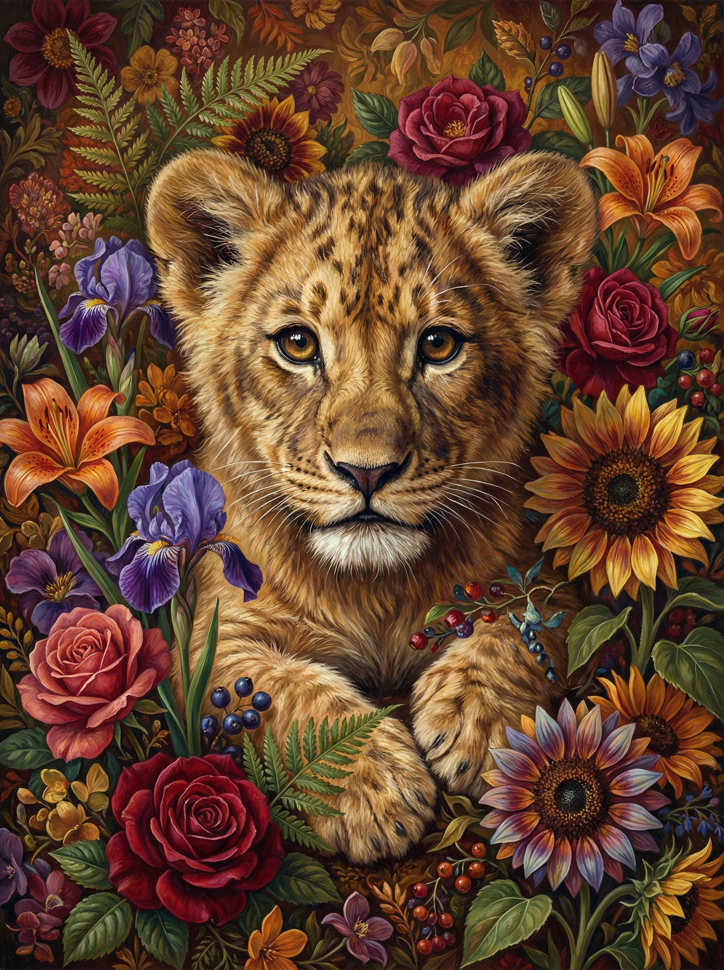 Golden Wild Bloom (Diamond Painting) Diamond Painting kit