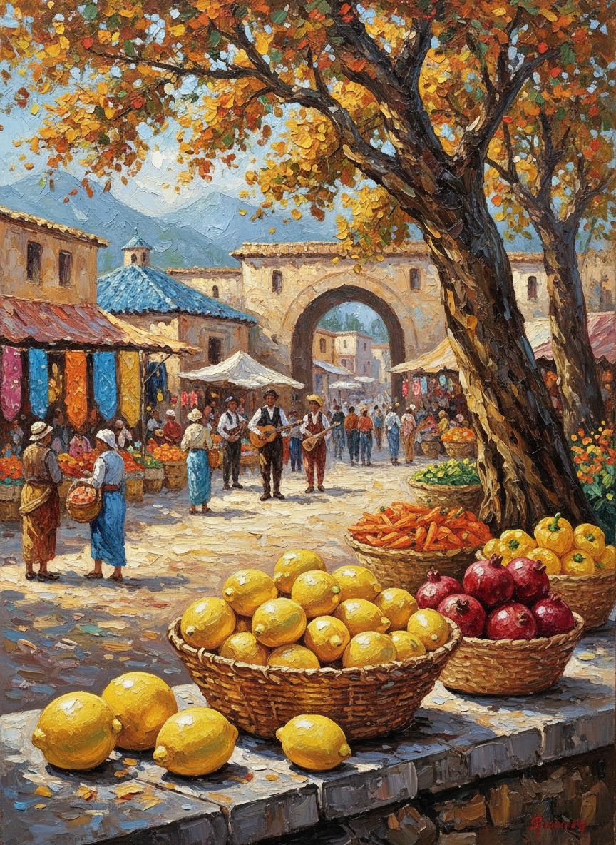 Market of Sunlight (Diamond Painting) Diamond Painting kit