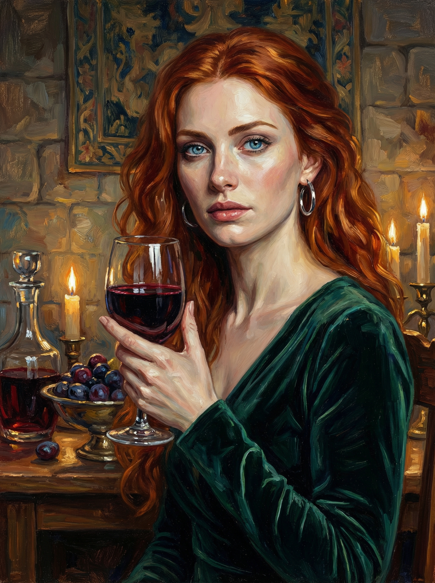 Red Wine Reverie (Diamond Painting) Diamond Painting kit