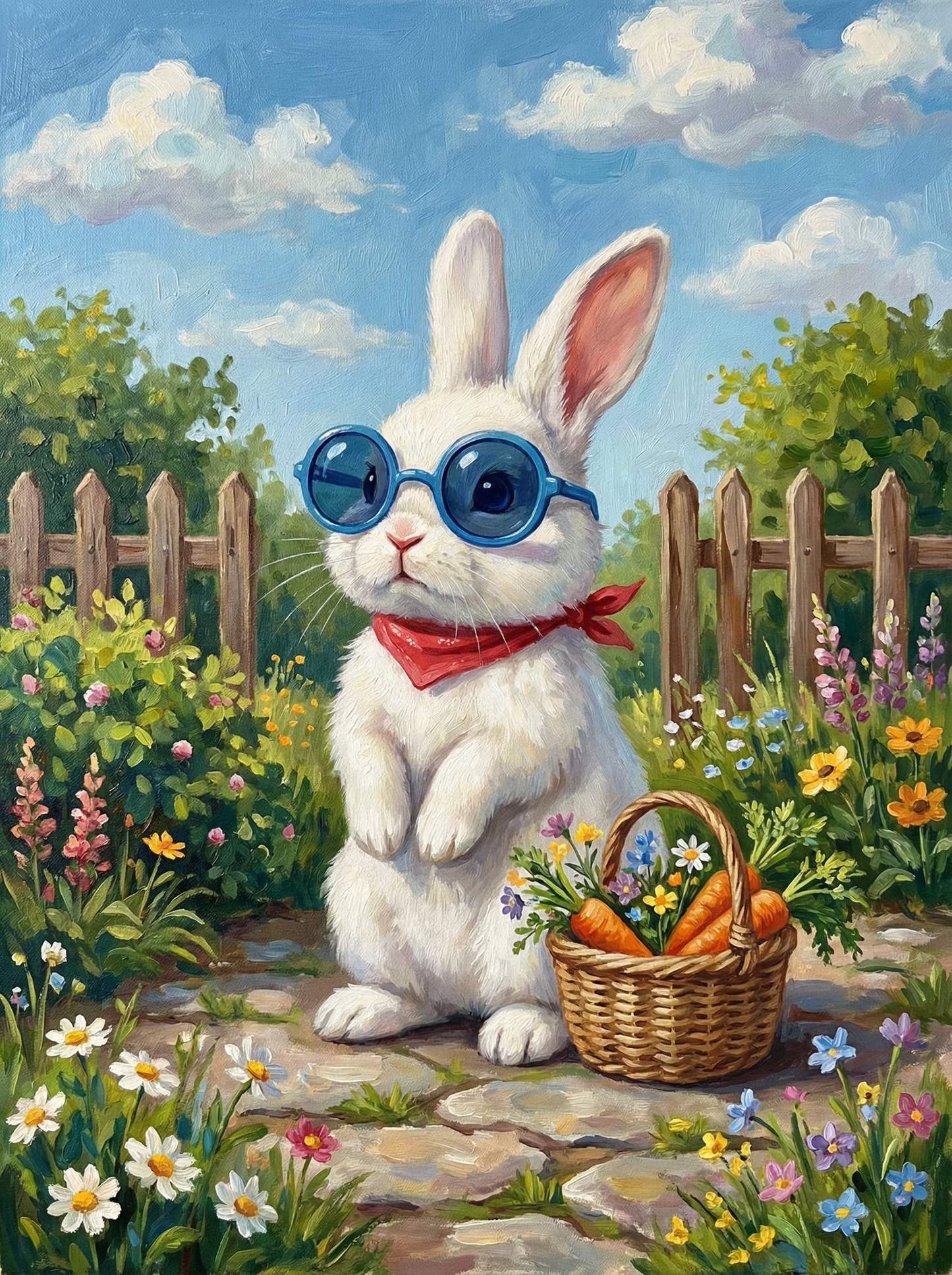 Garden Bunny Cool (Diamond Painting)