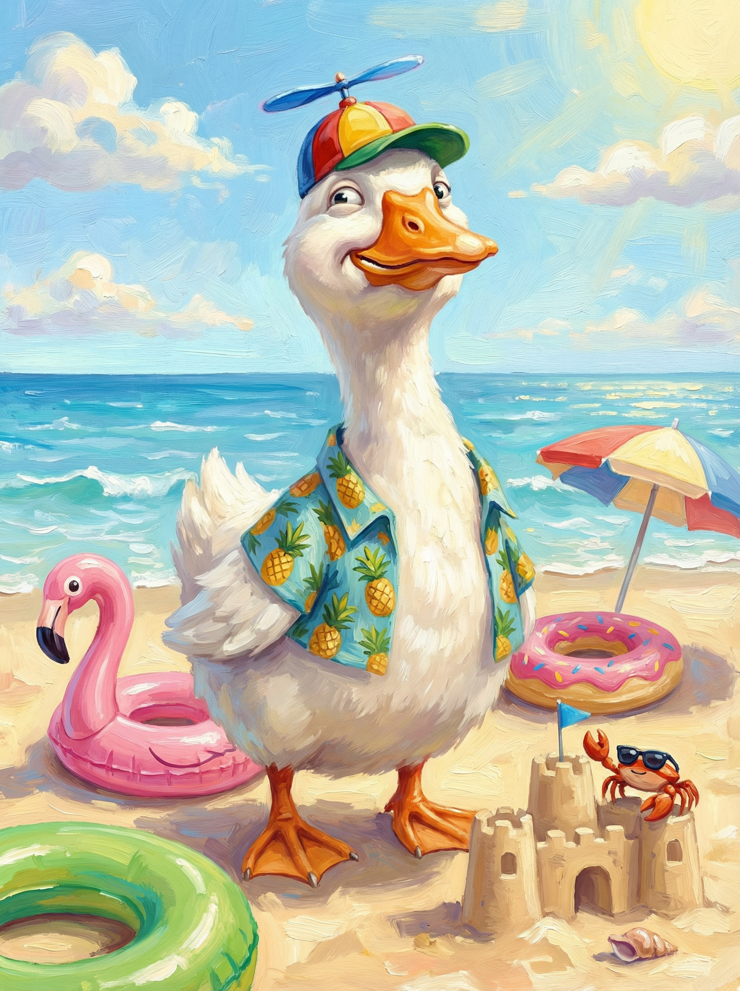 Sunny Beach Quacker (Diamond Painting)