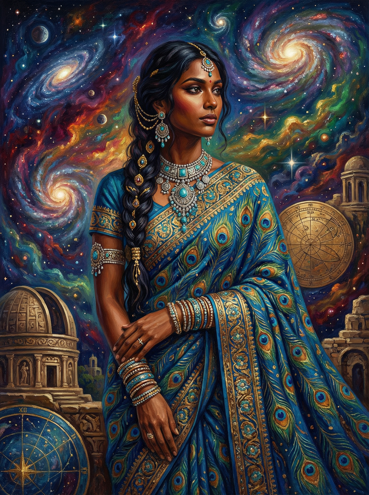 Peacock Queen of the Cosmos (Diamond Painting) Diamond Painting kit