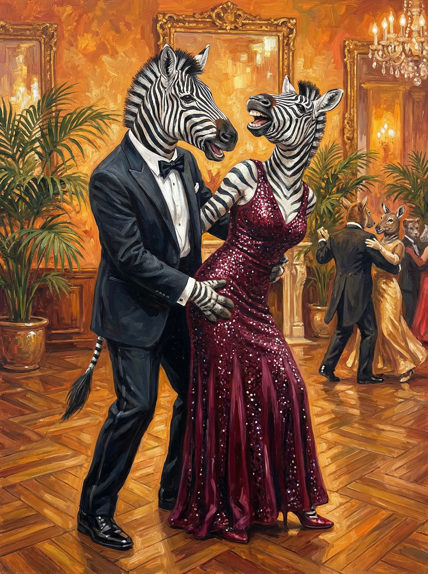 Zebra Ballroom Waltz (Diamond Painting) Diamond Painting kit