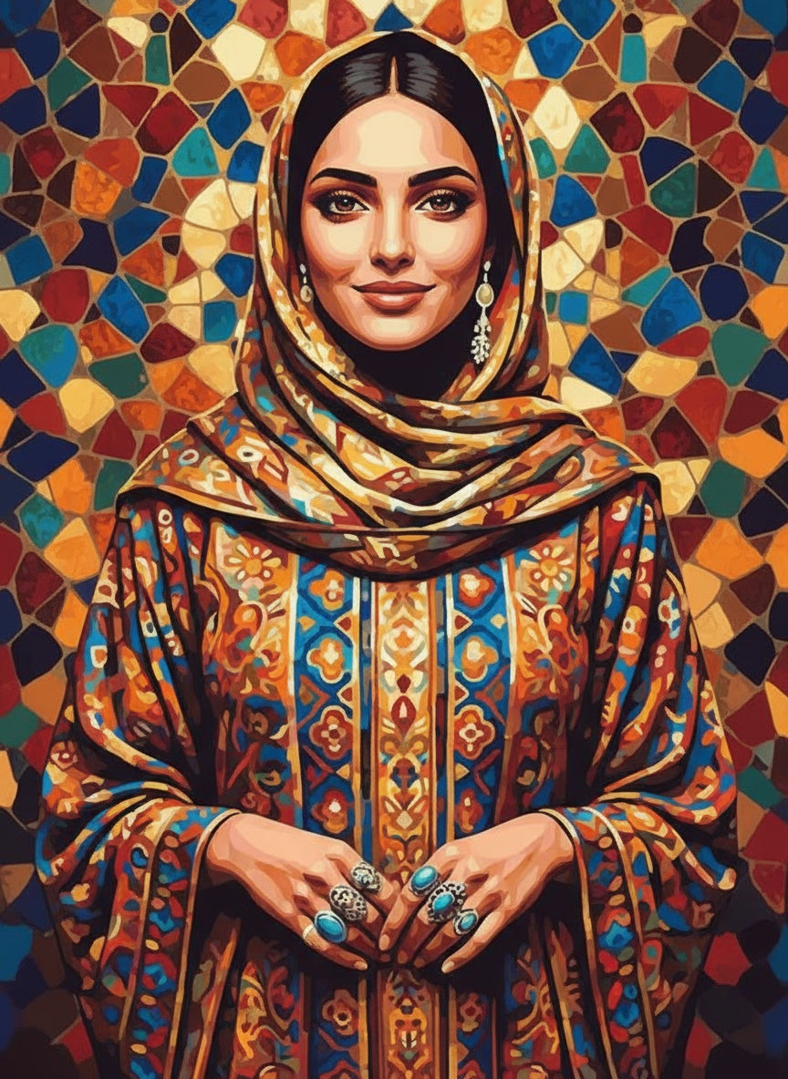 Golden Mosaic (Board Canvas)