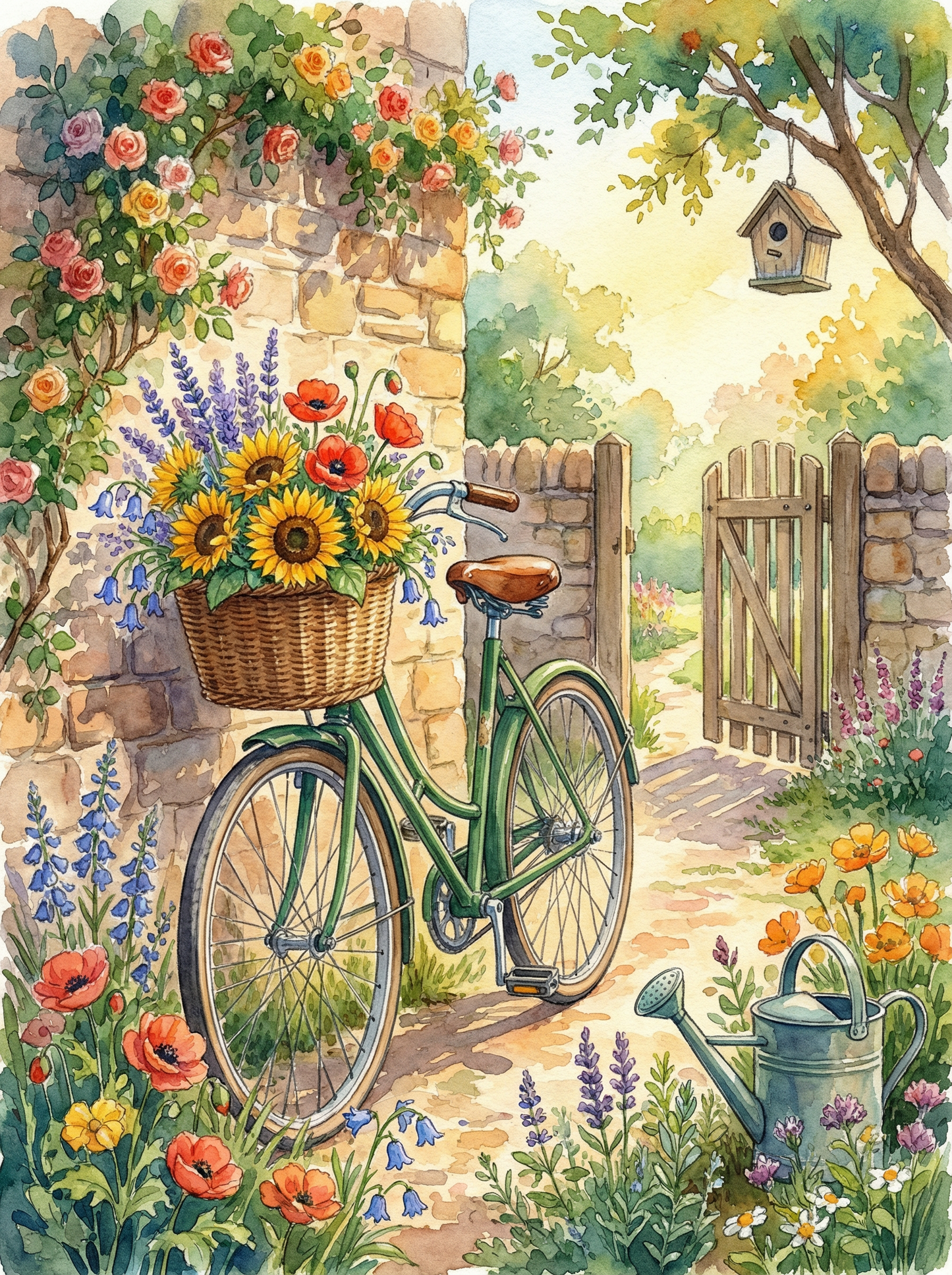 Garden Bicycle Path (Diamond Painting) Diamond Painting kit