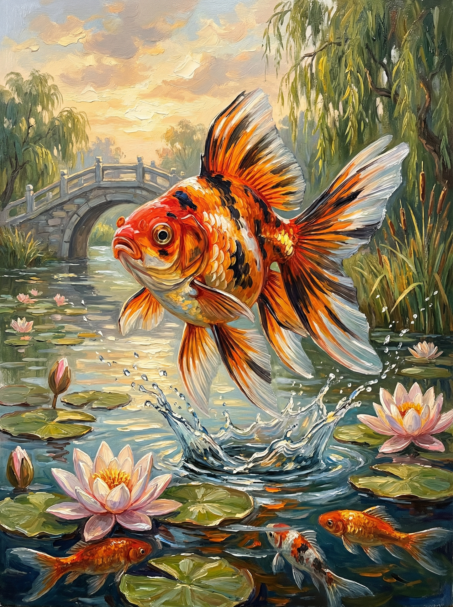 Koi of the Sunrise (Diamond Painting) Diamond Painting kit