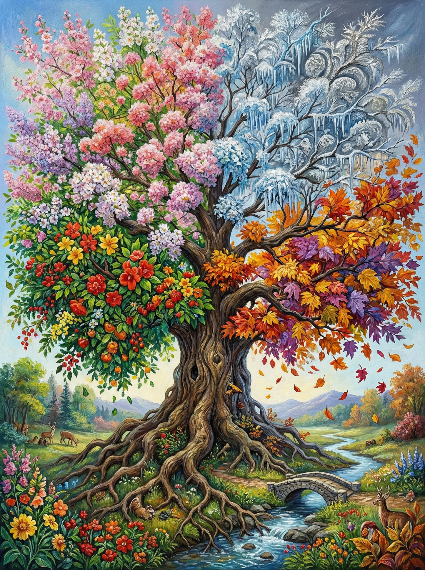 Four Seasons Tree ll (Diamond Painting) Diamond Painting kit