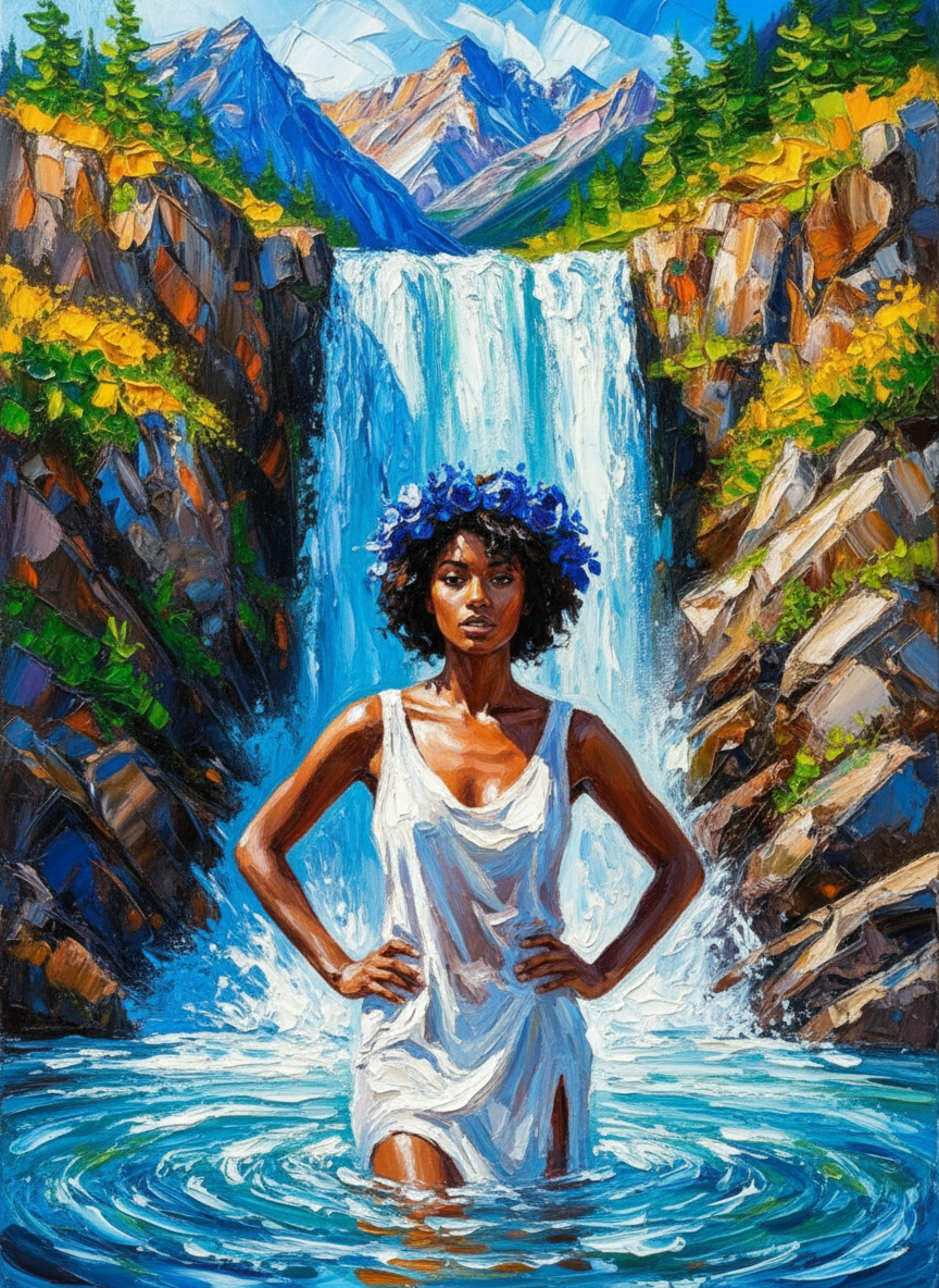 Spirit of the Falls (Board Canvas)