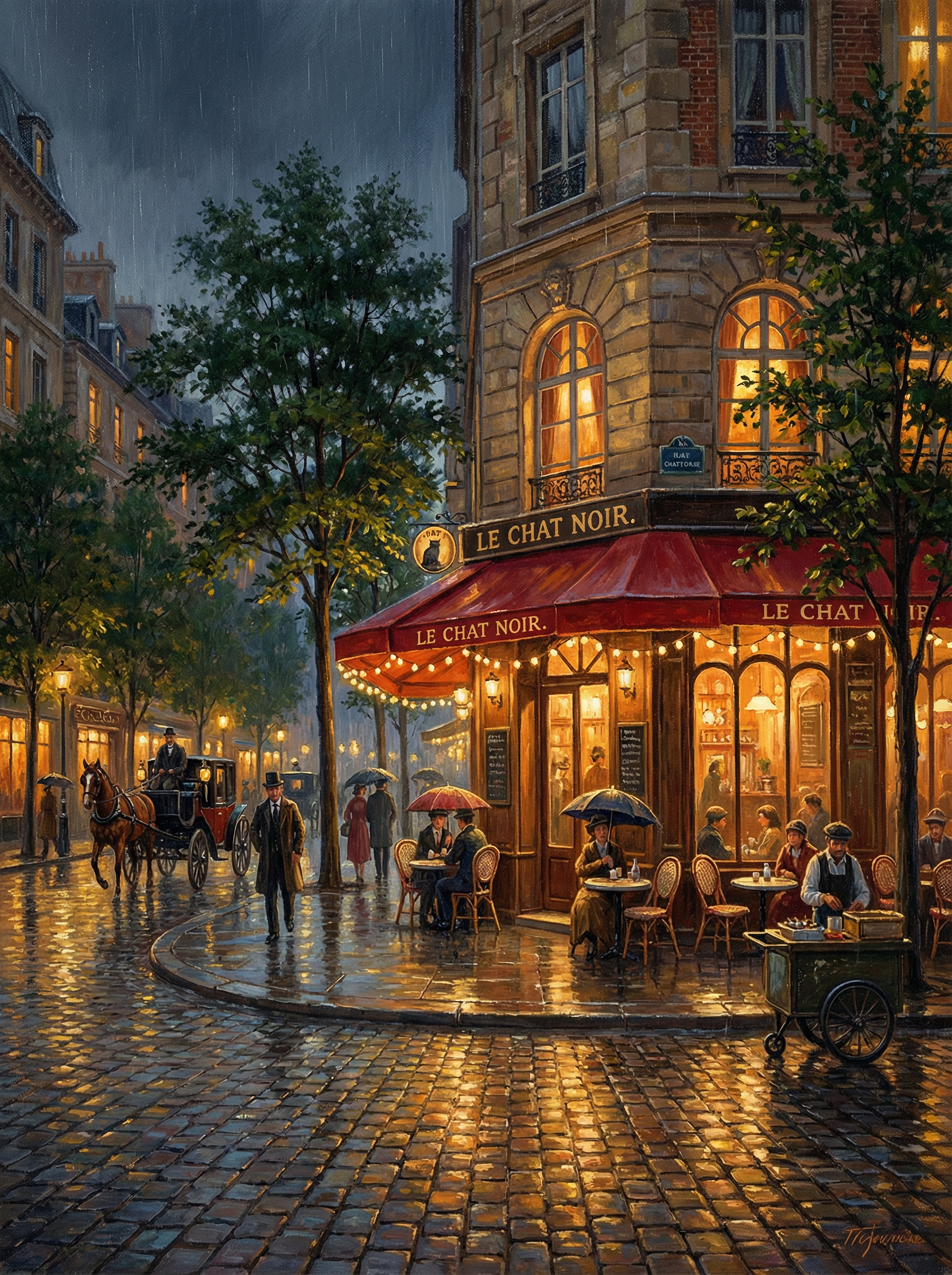 Paris Vintage Nightfall (Diamond Painting) Diamond Painting kit